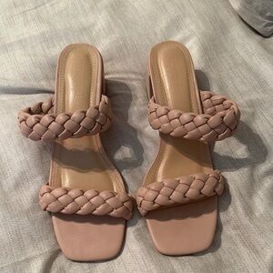 Onyx Blush/Nude Braided Sandals